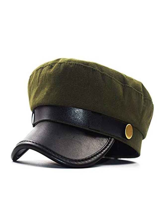 Classic Chauffeur Hat for Men Women Unisex Captain Sailor Hat Newsboy Cap Costume Hats (US, Alpha, One Size, Army Green)